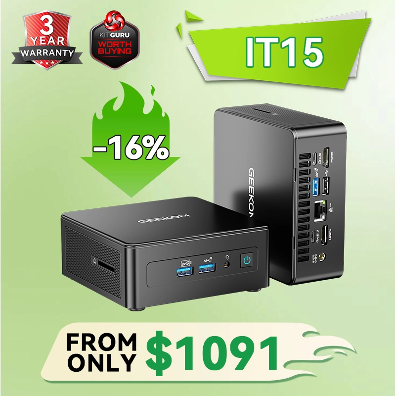 GEEKOM IT15 AI Mini PC | Powered by intel ultra 9 & ARC GPU