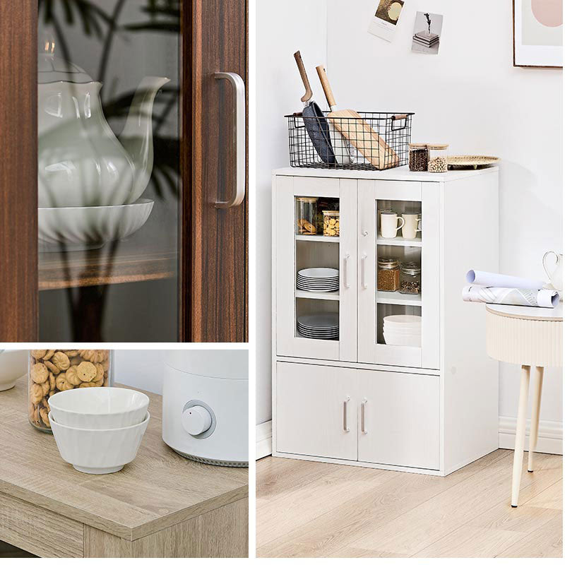 ロータイプ食器棚 キッチン収納 食器棚 おしゃれ ぼん家具 KCB000054