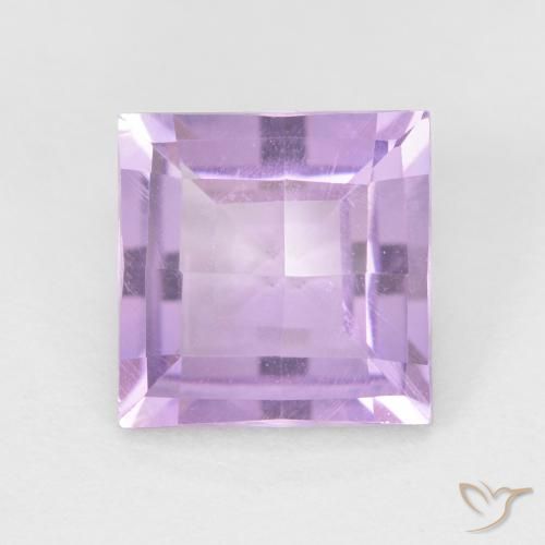 1.71カラットの天然薄いピンクがかった紫アメジスト、四角形、VVS