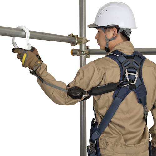 藤井電工 ツヨロン ハーネス胴ベルト兼用ランヤード シングル