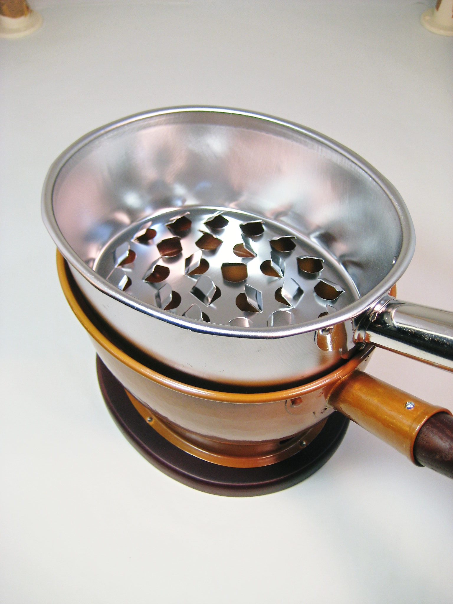 茶道具 水屋道具 火おこし 台付十能セット 小判型 茶道具・古道具・古