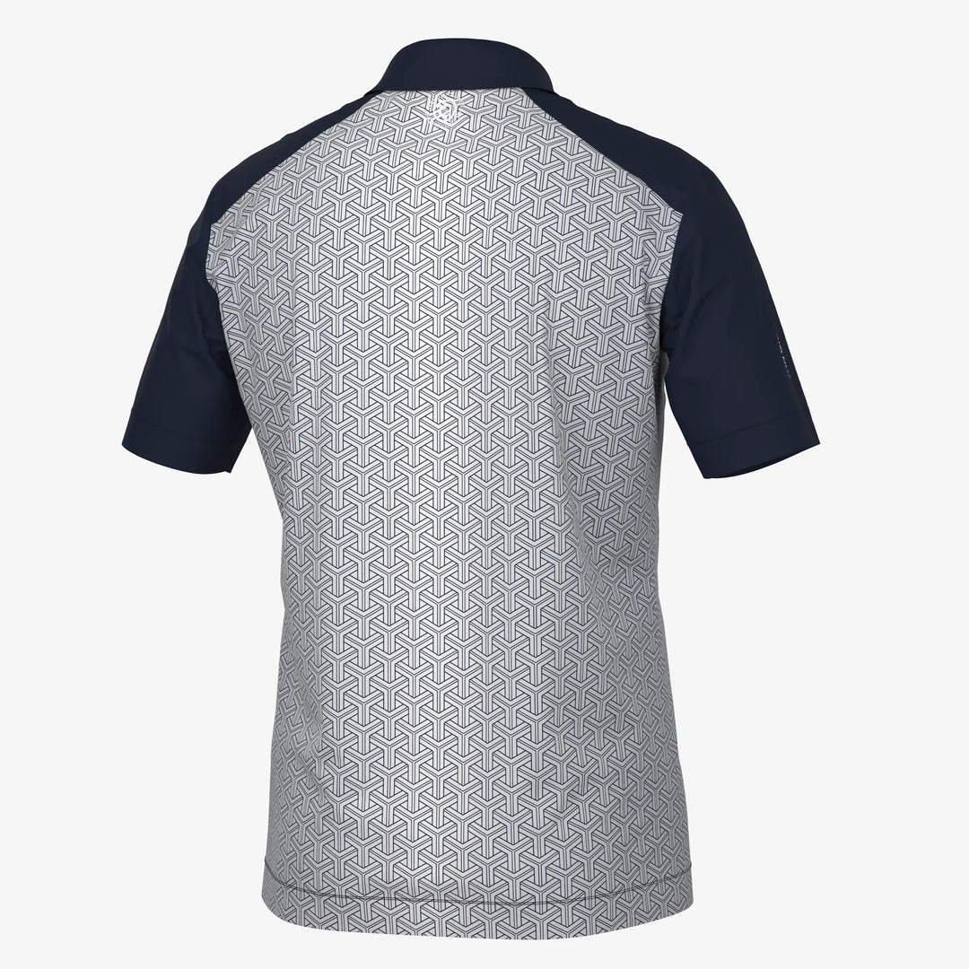 Mile Breathable short sleeve golf shirt Navy/Cool Grey – Galvin Green