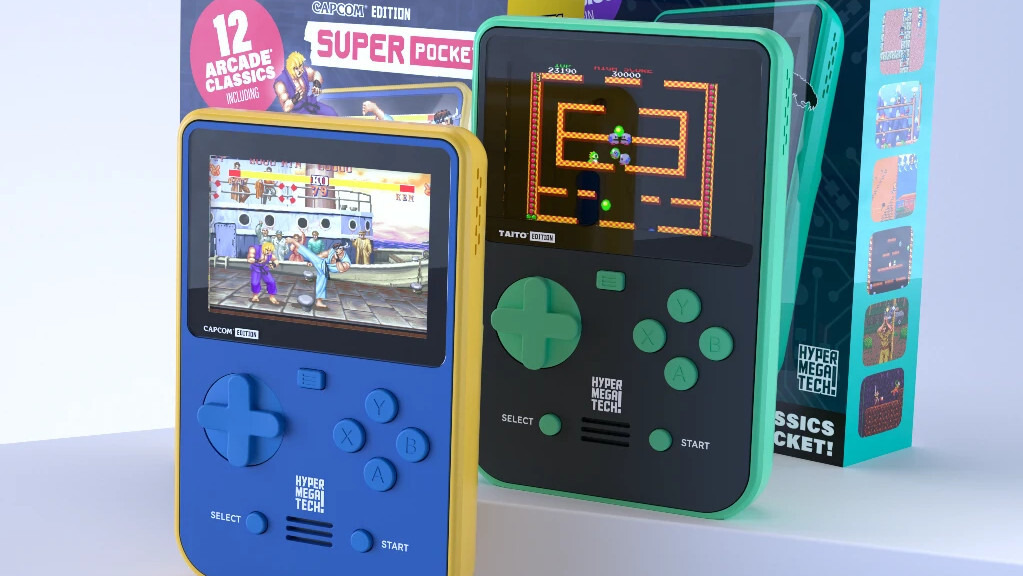Evercadeカートリッジにも対応の携帯型レトロゲーム機「Super Pocket