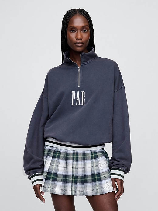 Gap × Malbon Heavyweight Logo Quarter-Zip Pullover | Gap