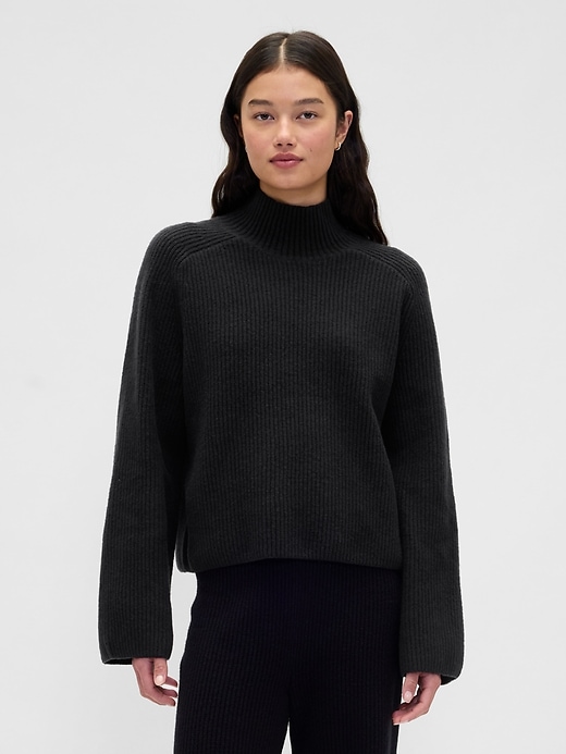 CashSoft Shaker-Stitch Turtleneck Sweater | Gap