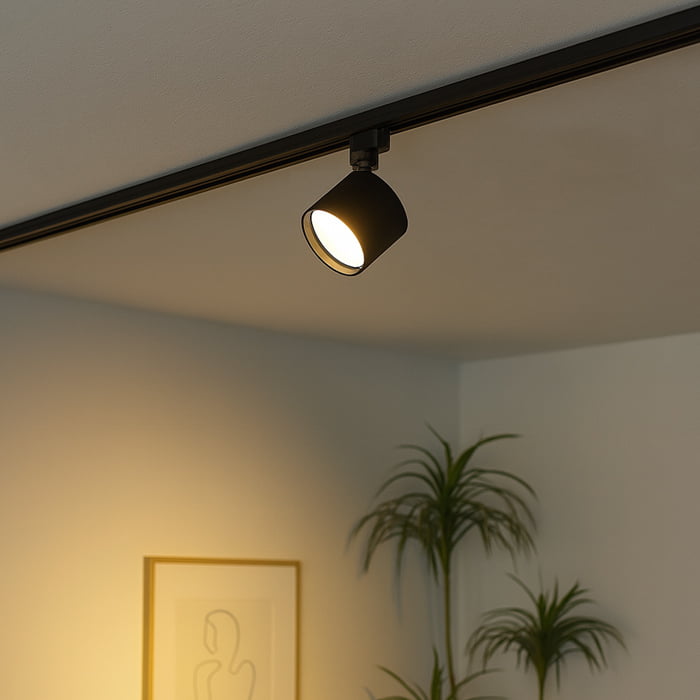 FLAT スポットライト ダクトレール用・60W相当｜ブラック｜照明の