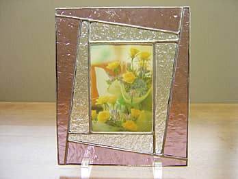 ステンドグラス製のフォトフレーム アンティークローズ｜四季彩