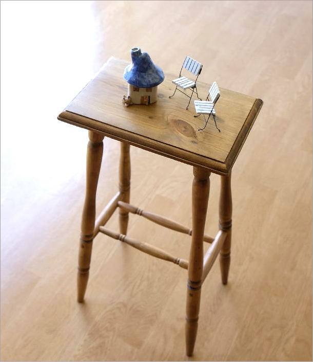 花台 パイン無垢材 木製 無垢材 フラワースタンド スリム 玄関