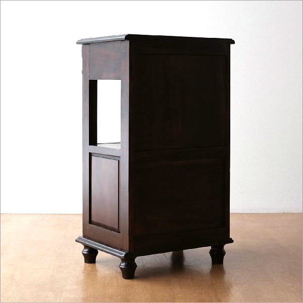 電話台 花台 アンティーク調 玄関 ハイスタンド 木製 キャビネット 扉