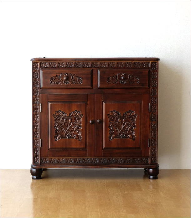 アンティーク 家具 キャビネット サイドボード リビングボード 収納棚