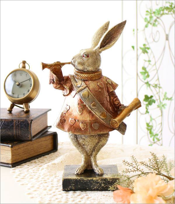 ウサギ うさぎ 置物 かわいい アンティーク 雑貨 インテリアオブジェ