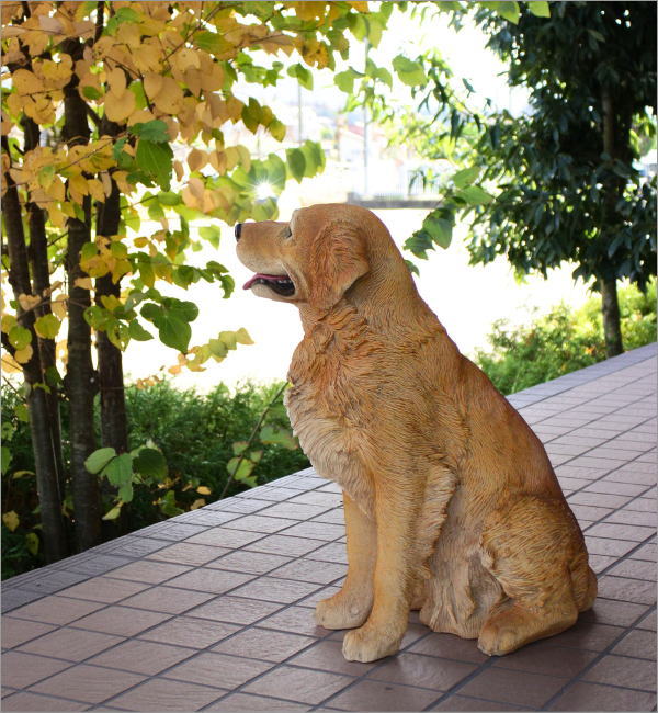 犬 置物 屋外 玄関 リアル 大型 大きい オブジェ ドッグオーナメント