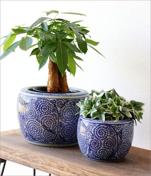 未使用長期保管 ツボ 睡蓮鉢 観葉植物鉢 メダカ用にも 【公式通販】