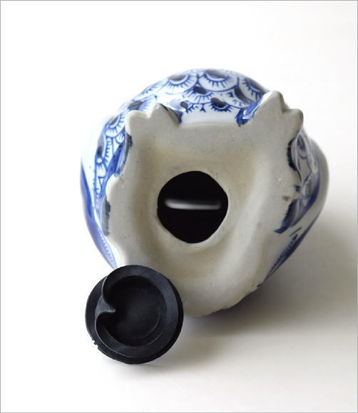 貯金箱 陶器 ふくろう フクロウ 和風 かわいい インテリア 玄関 梟
