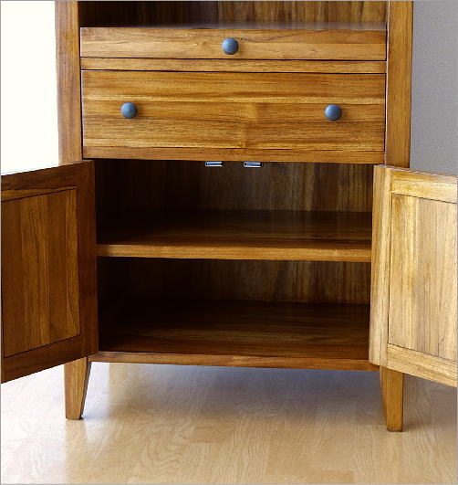 レンジ台 チーク 無垢材 天然木 木製 幅60 奥行40 チークレンジ台