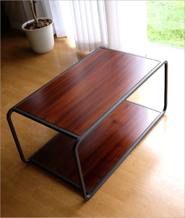 英国アンティークチーク古木コーヒーテーブル/木製机/ローテーブル(91