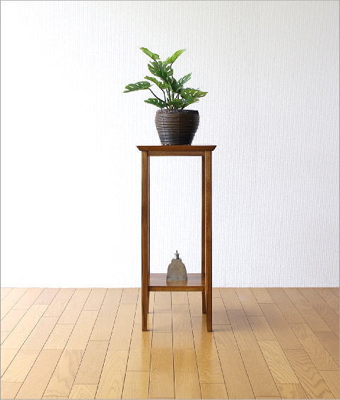 花台 木製 玄関 リビング インテリア 天然木 無垢材 チーク花台70