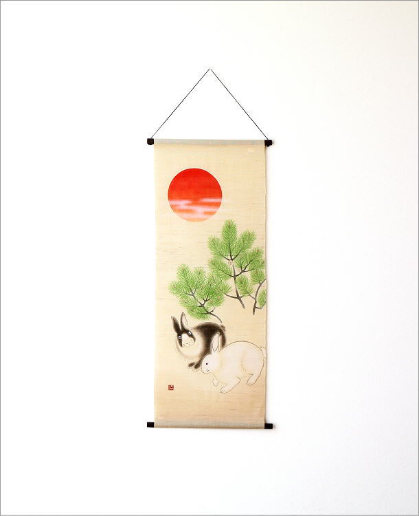 タペストリー お正月 おしゃれ 壁掛け 和風 和室 和モダン 麻 季節