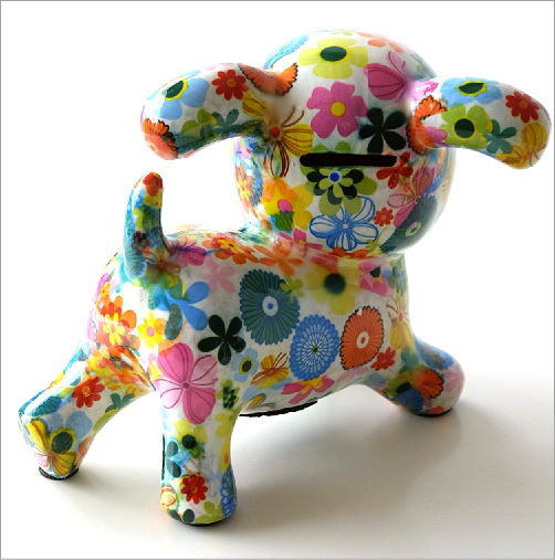 貯金箱 おしゃれ かわいい 陶器 イヌ 犬 オブジェ 置物 可愛い 動物