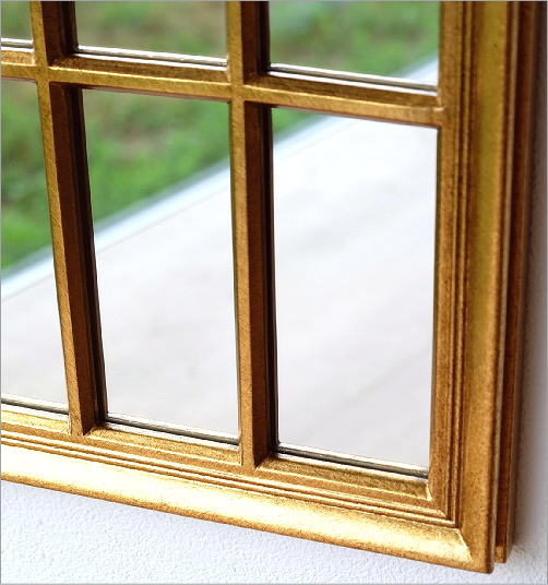 鏡 壁掛けミラー 壁飾り おしゃれ アンティークゴールド エレガント