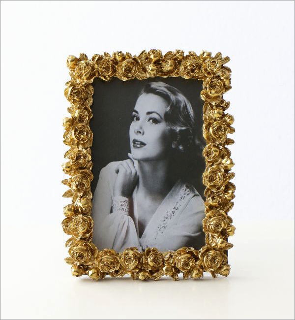 フォトフレーム 写真立て 壁掛け 卓上 アンティーク ローズ おしゃれ