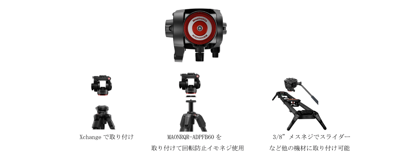Manfrotto(マンフロット) 500X フルード雲台 MVH500XAH: 三脚・一脚
