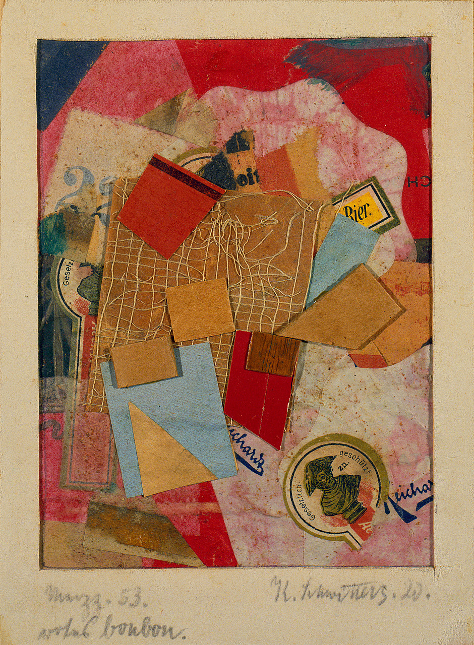 Kurt Schwitters | Merzz. 53. Red Bonbon. | The Guggenheim Museums