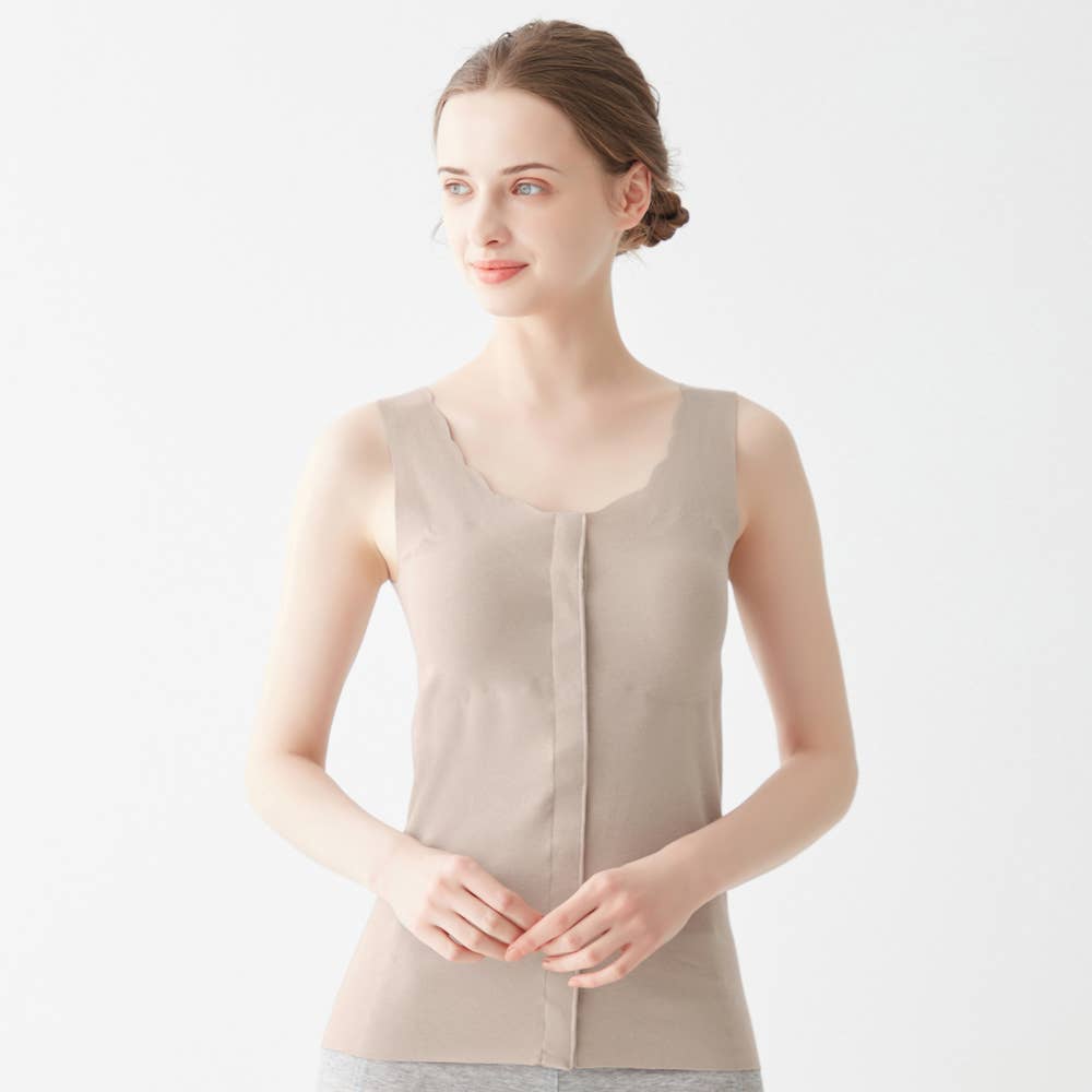 前あきカップ付きタンクトップ NP0036 :レディース トップス