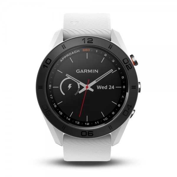 Garmin Approach S60 GPS Golf Watch with White Silicone Band