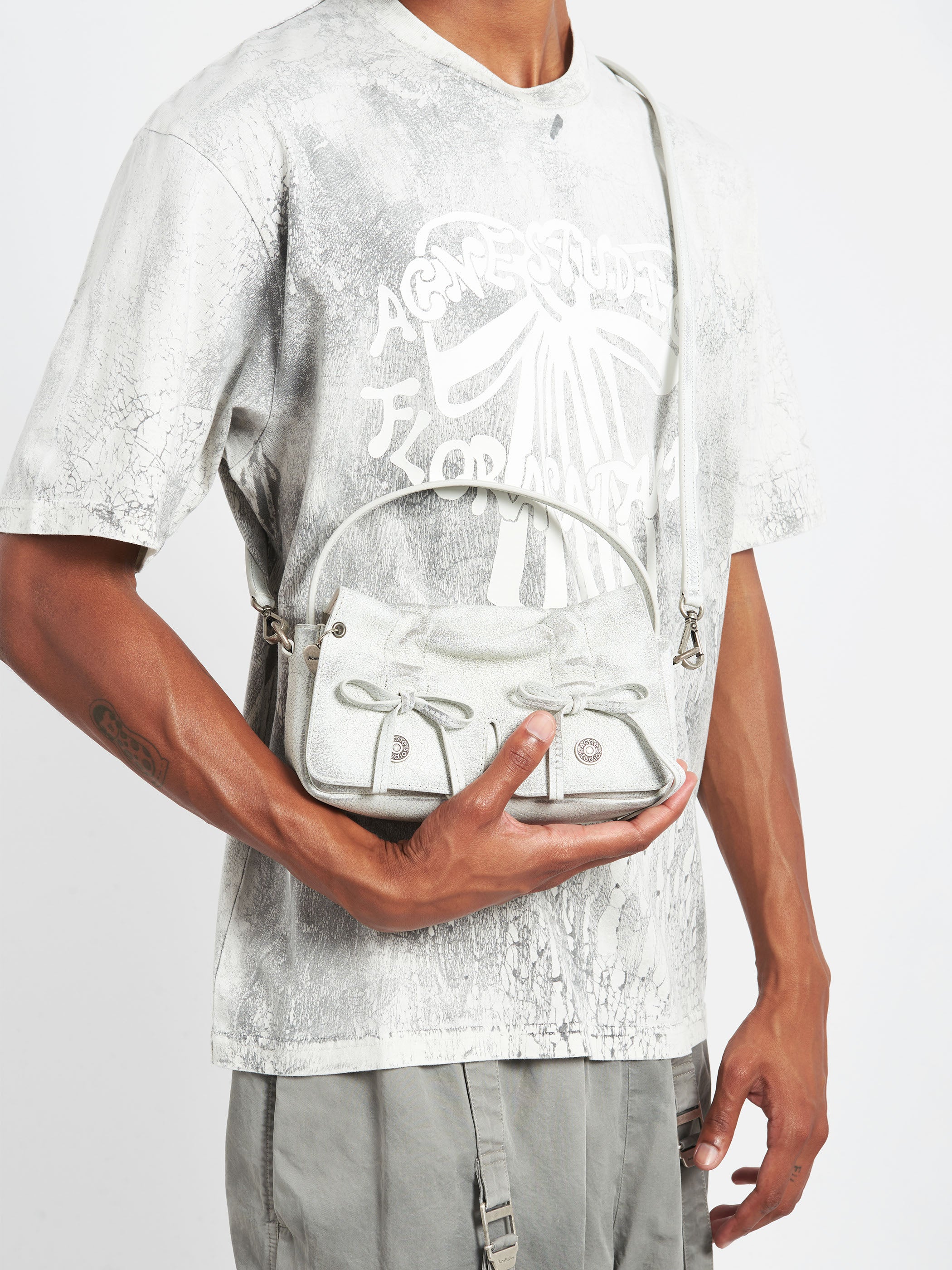 Acne Studios - Multipocket Micro Bag in White and Grey – gravitypope