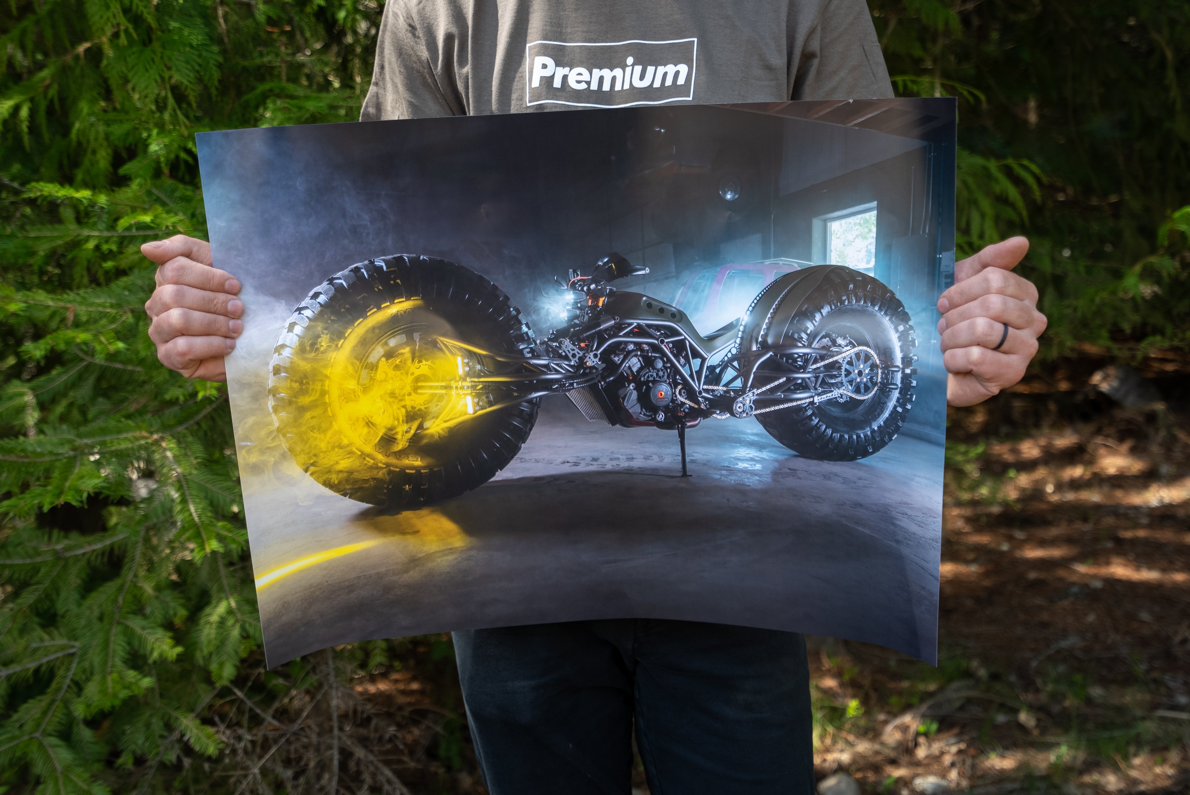 Monster Chopper Wall Poster – Grind Hard Plumbing Co