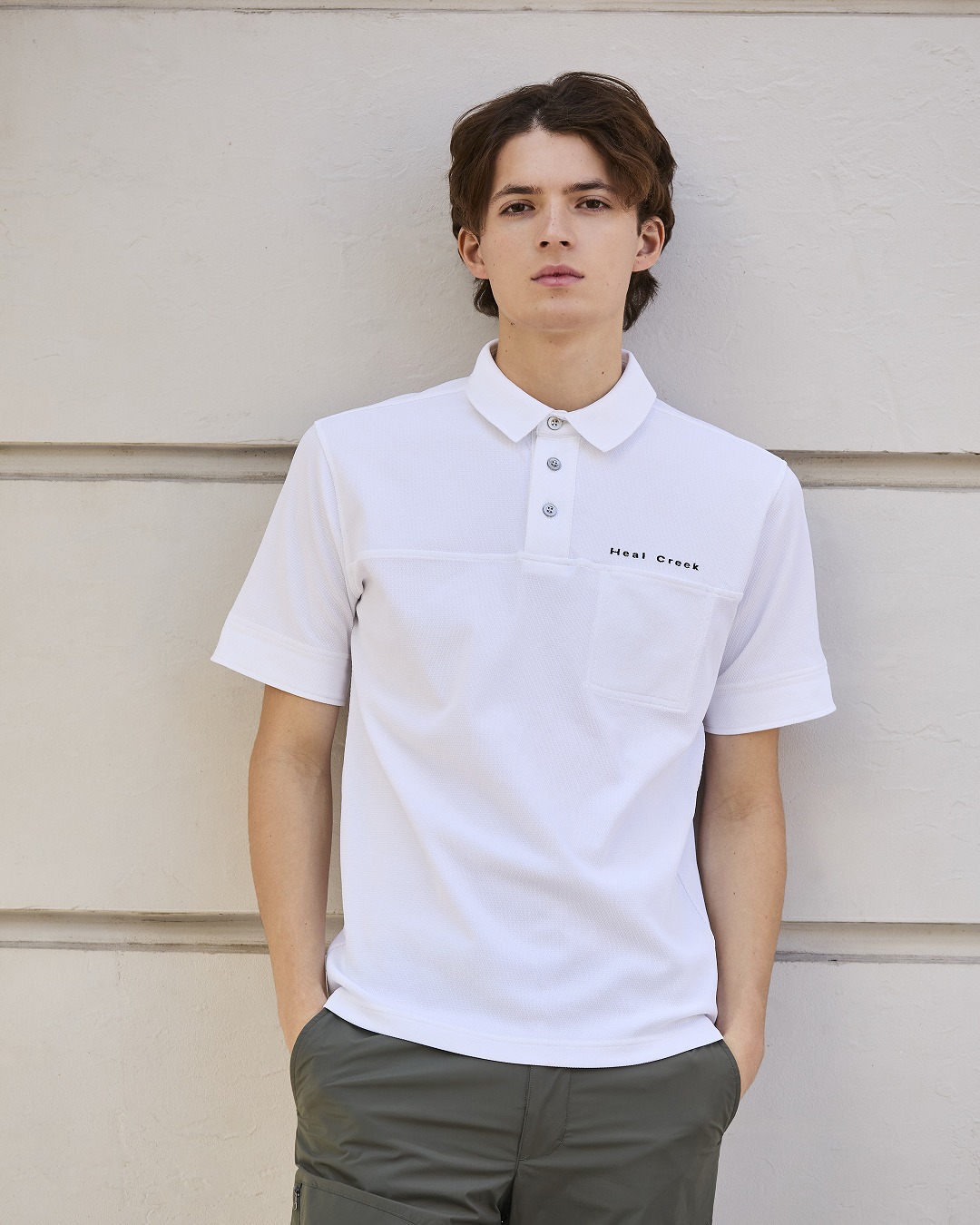 Heal Creek ショートスリーブジャケット ライトグレー Heal Creek