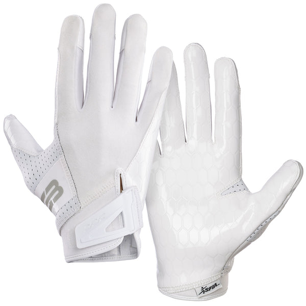 DNA Football Gloves 2.0 in White | Boost+ Stick Palm Gloves | Grip