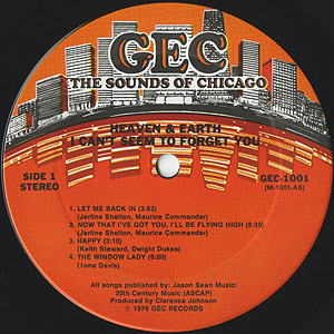 Heaven and Earth / I Can't Seem To Forget You(LP) / GEC 1976 US