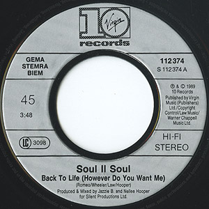 Soul II Soul / Back To Life (However Do You Want Me)(7inch) / 10