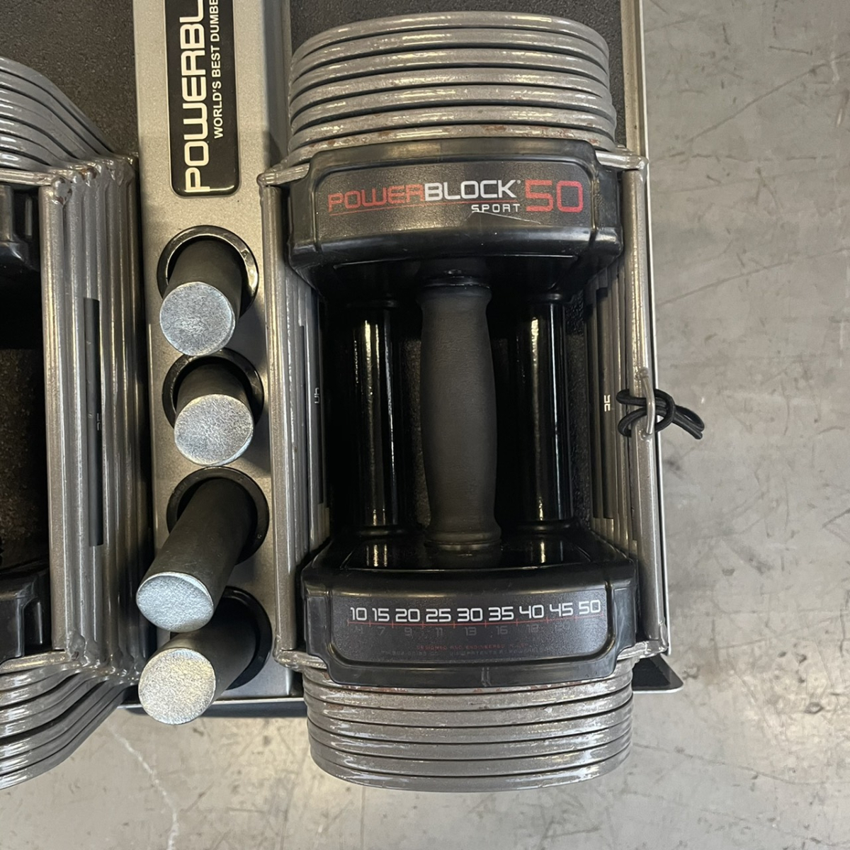 SP50（23kg×2）可変式ダンベル スタンドセット（中古）（パワー