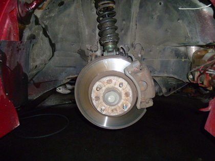 180SX RPS13にスカイライン系のブレーキ流用移植＆4穴→5穴化