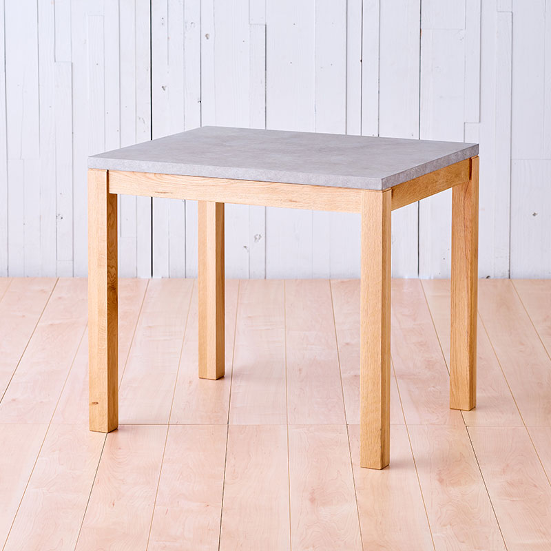 幅1cm単位サイズオーダー】[幅75～90cm] PATNAモルタル調天板テーブル