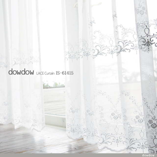 クラシック モダン】エレガントな刺繍のレースカーテン【IS-61415