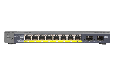 GS110TPv2 | PoE 15.4W給電 ギガビット8ポート SFP2スロット スマート
