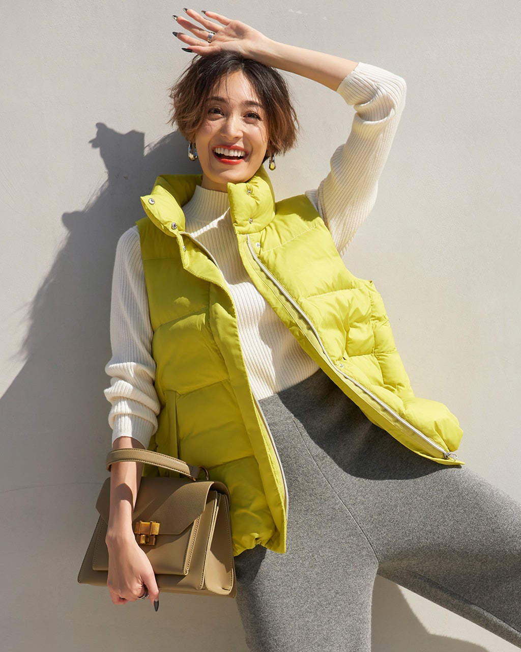 レディース ダウンベスト（イエロー）一覧/40代50代からのファッション