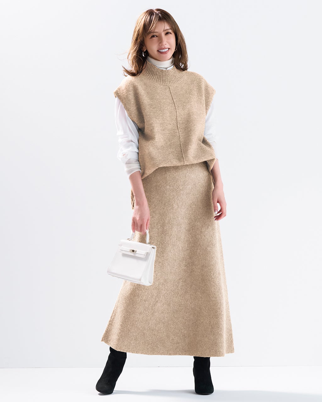 ハイネックベスト＆スカートセットアップ/DoCLASSE