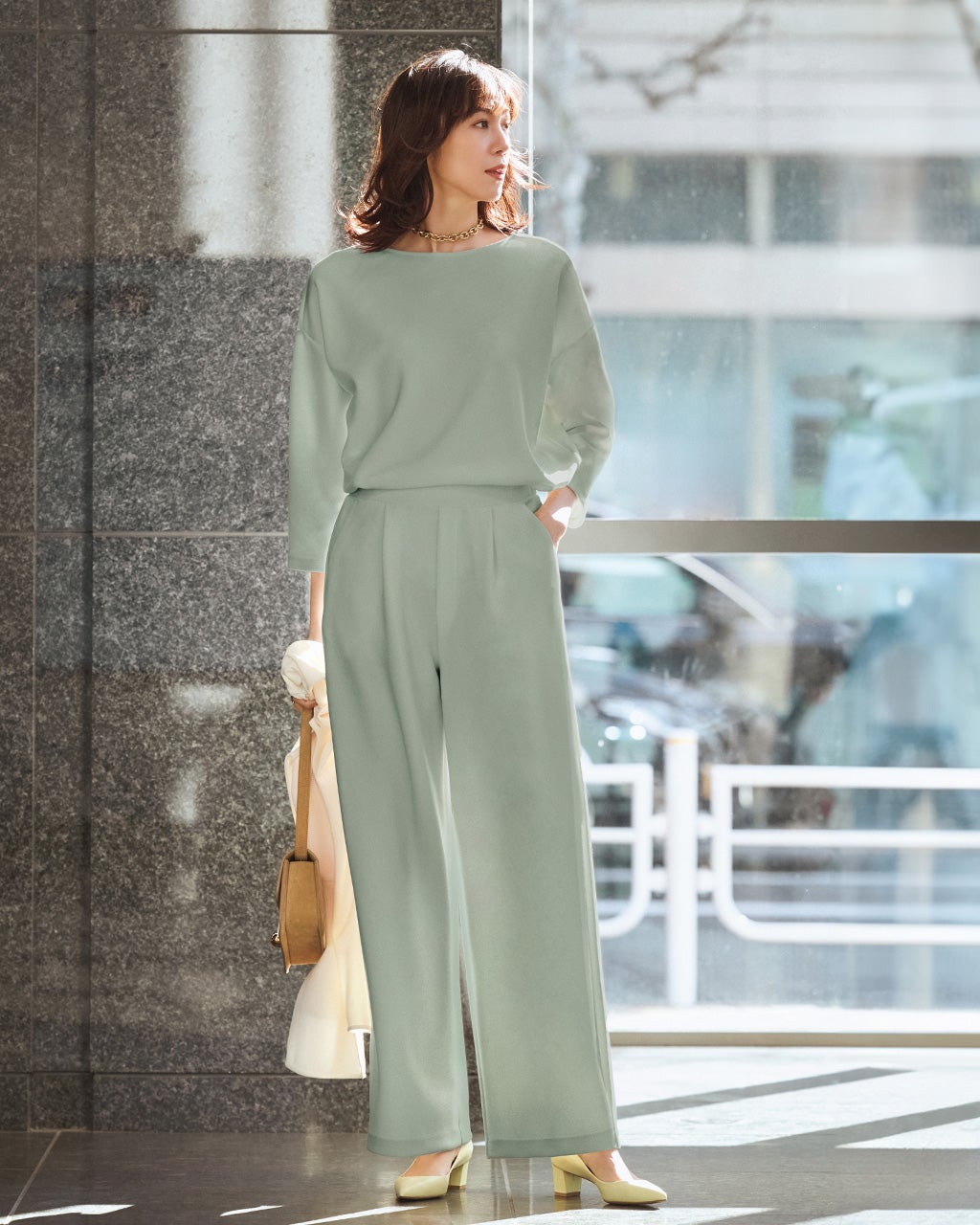 レディース セットアップ（グリーン）一覧/40代50代からのファッション