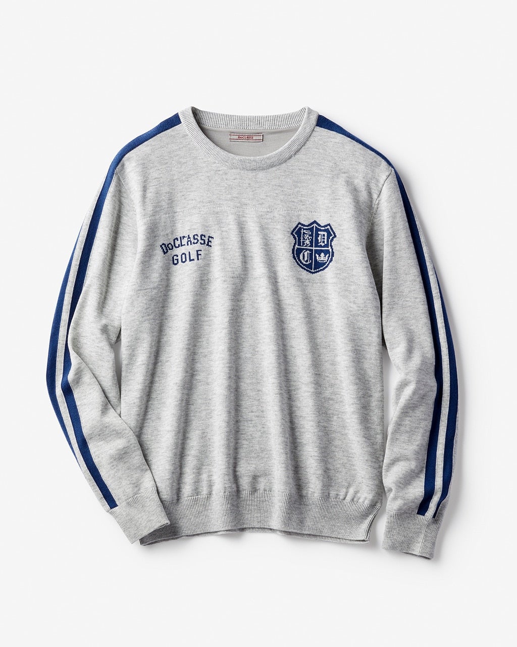 ロゴ防風裏地ニットクルーネック/DoCLASSE