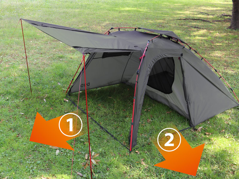 ライダーズバイクインテント（タン） T2-466-TN - DOD（ディーオー DOD