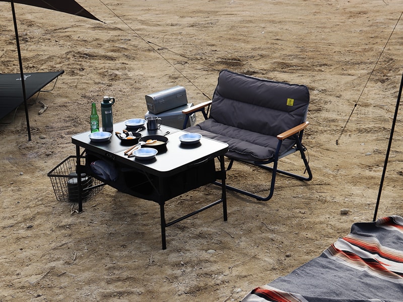 ワイドキャンピングベッド（ブラック） CB1-100-BK - DOD（ディーオー