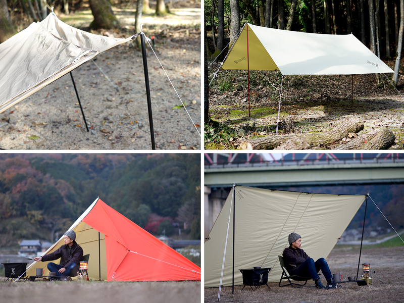 コンパクトタープポール（ブラック） XP1-630-BK - DOD（ディーオー