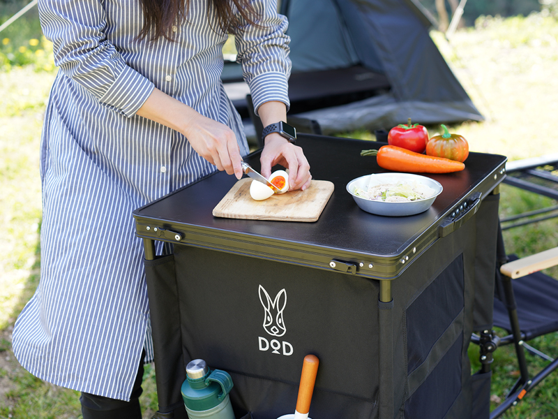 マルチキッチンテーブル（ブラック） TB1-38-BK - DOD（ディーオー