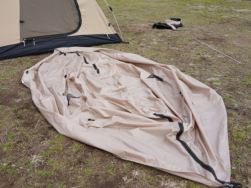 販売終了】ワンタッチカンガルーテント用フライシートM（タン） TF3