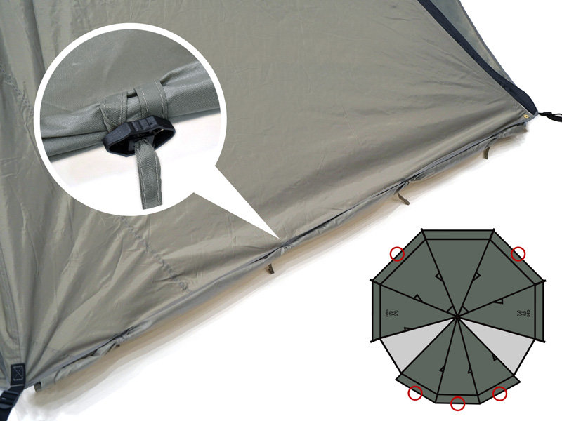 ヤドカリテント（カーキグレー） T6-662-GY - DOD（ディーオーディー